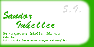 sandor inkeller business card